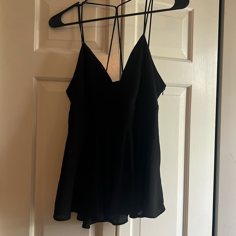 Adorable flirty black going out top